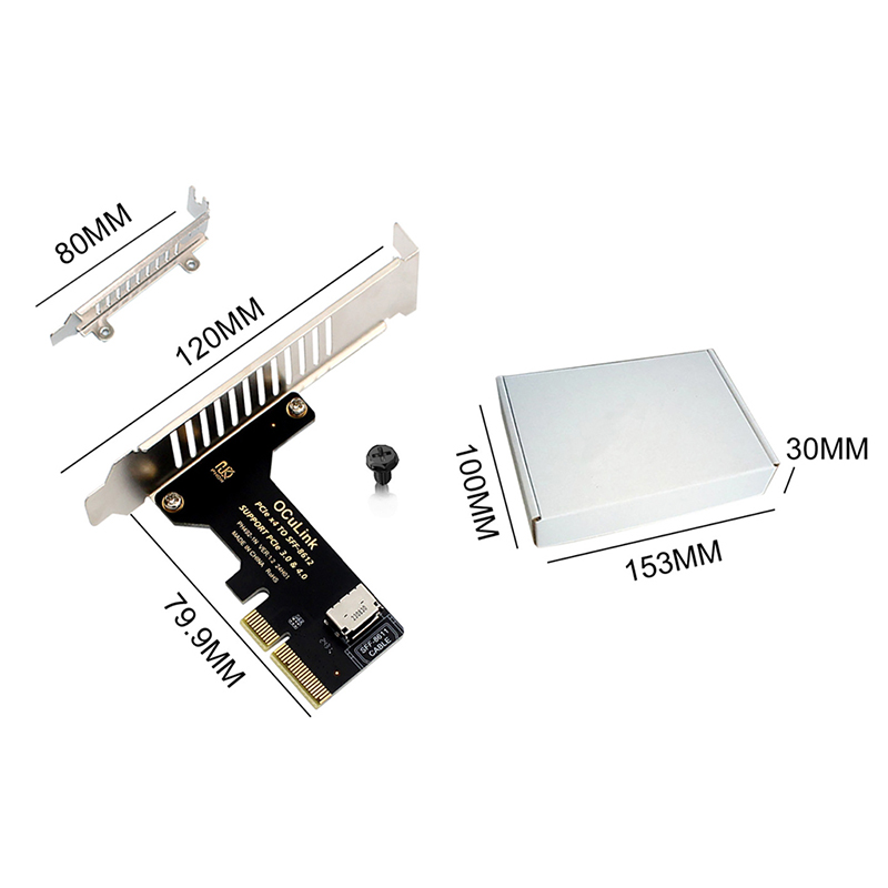 PCIe 4.0 X16 To 1/4 Port Oculi - đánh giá và giá Oculink Egpu Dock Graphics Card
