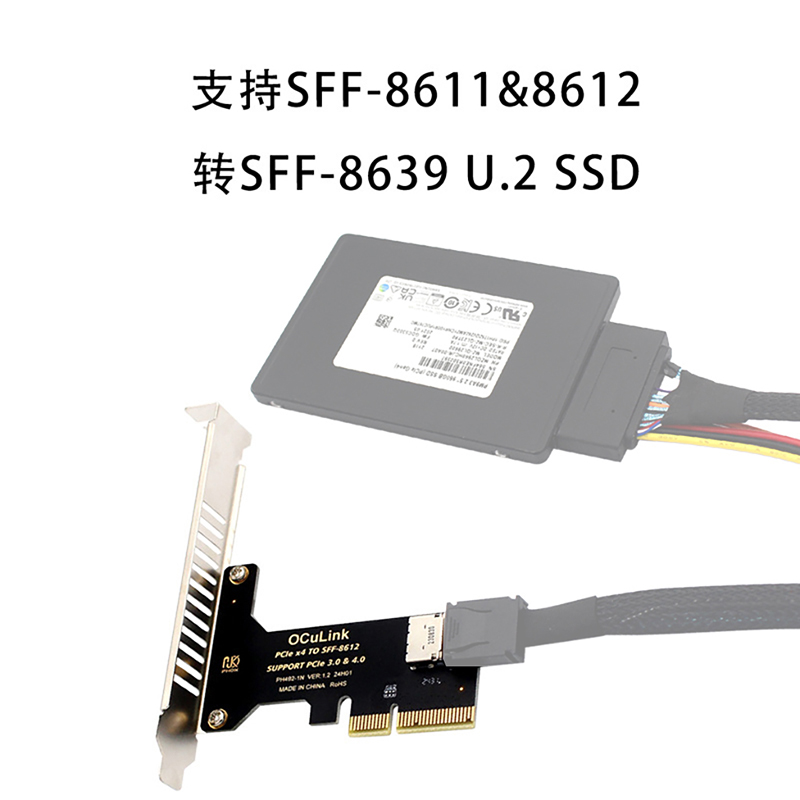 PCIe 4.0 X16 To 1/4 Port Oculi - đánh giá và giá Oculink Egpu Dock Graphics Card